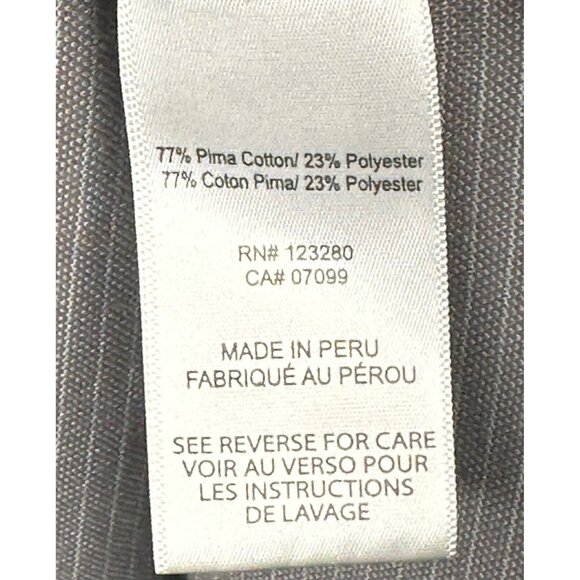 Travis Mathew Men Shirt Golf Polo Poly-Pima Cotton Short Sleeve Gray Striped L - Picture 8 of 10